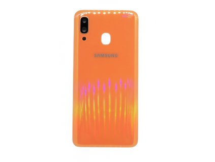 Samsung Galaxy A40 (SM-A405) - Hátsó tok + fényképező tok, narancssárga színű (Coral)