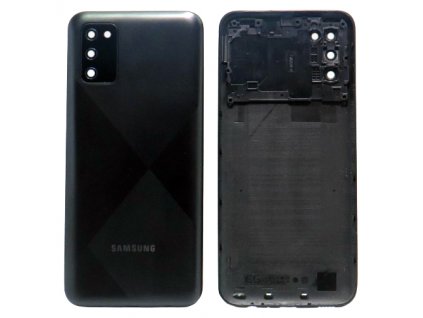 Samsung Galaxy A02s (SM-A025G) - Hátsó tok + fényképező tok, fekete színű (Black)
