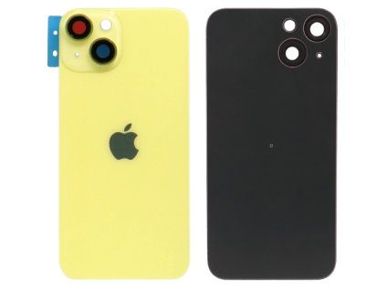 Apple Iphone 14 hátlap üveg + kamera üveg - sárga színű (Yellow)