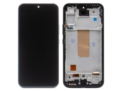 Samsung Galaxy A54 5G (SM-A546) Kijelző + érintőfelület fekete + Keret (Graphite) - Incell