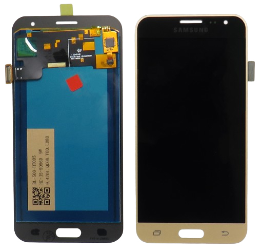 Pót LCD képernyő Samsung Galaxy J3 2016 (j320) + arany érintőképernyő