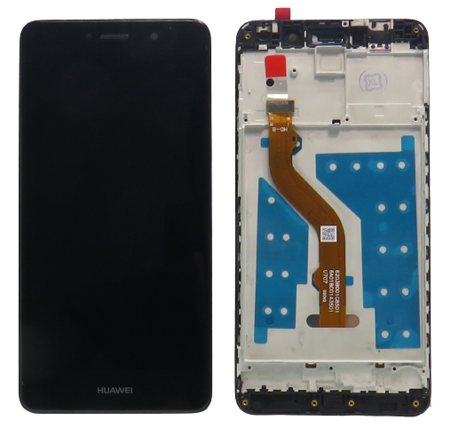 Eredeti LCD Huawei Y7 2017/Y7 Prime 2017 képernyő + érintőfelület fekete + keret