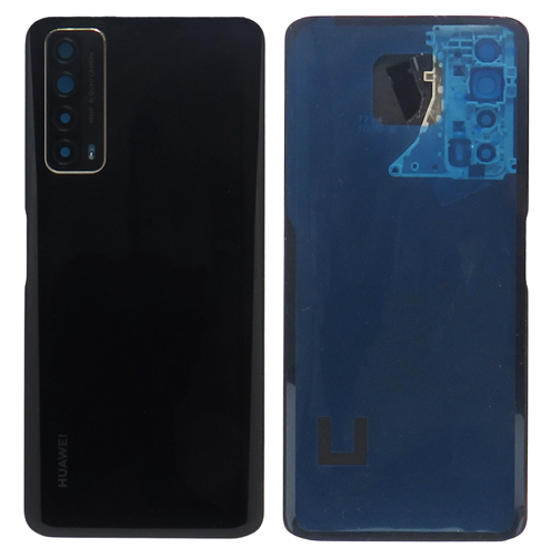 Huawei P-Smart 2021 - Hátsó tok +fényképező tok, fekete színű (Midnight Black)