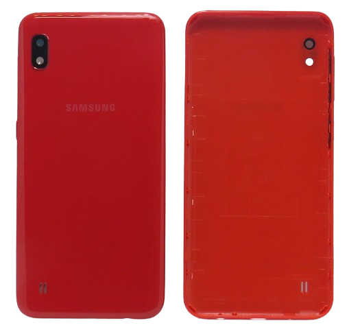 Samsung Galaxy A10 (A105F) - Hátsó tok +fényképező tok, piros színű