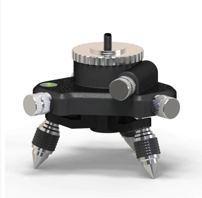 Mini állvány 1/4"-os állványcsavarral és kiváló minőségű, teljesen fém szerkezettel.