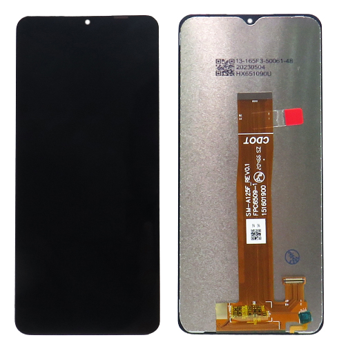 Eredeti LCD képernyő Samsung Galaxy A12 (a125), M12 (m125) + fekete érintőképernyő