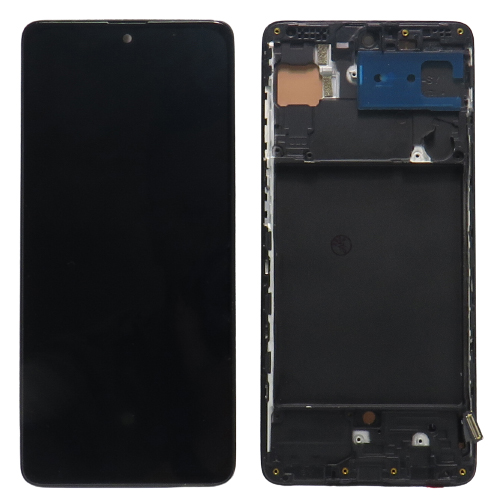 Oled képernyő Samsung Galaxy A71 (SM-A715F) + fekete érintőképernyő + Keret