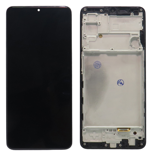 Oled képernyő Samsung Galaxy A22 (SM-A225) + fekete érintőképernyő + Keret