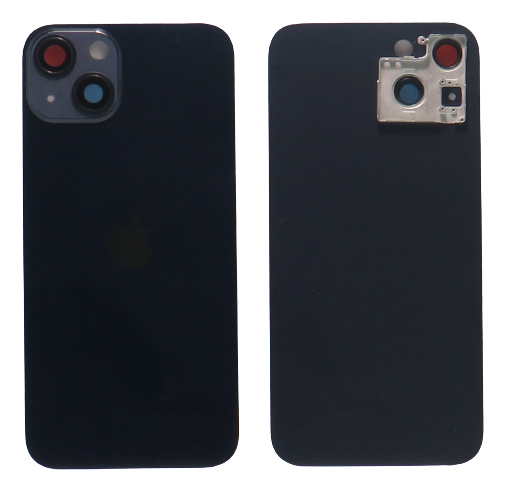 Apple Iphone 13 hátlap üveg + kamera üveg - fekete színű (Midnight)