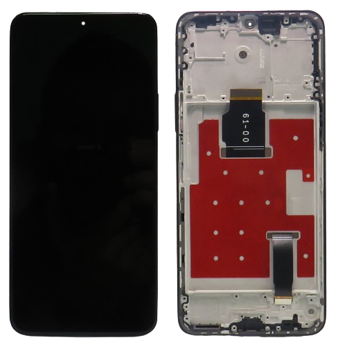 Huawei Eredeti LCD képernyő Honor 90 Lite, Honor X8a + fekete érintőképernyő + keret (Midnight Black)