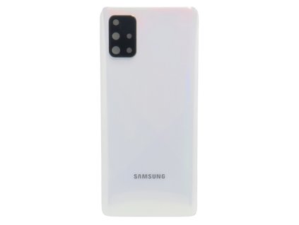 Capac spate Samsung A71 (SM-A715F) + sticlă cameră foto - alb
