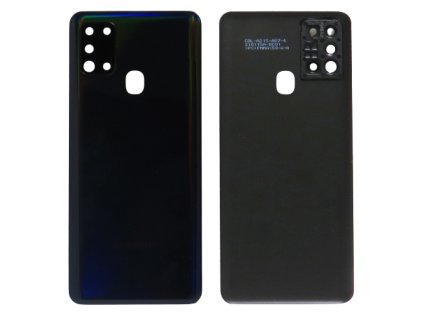 Capac spate Samsung Galaxy A21s (A217F) + sticlă cameră foto - negru