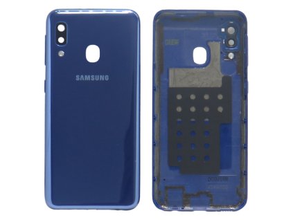 Capac spate Samsung Galaxy A20e (SM-A202F) + sticlă cameră foto - albastru