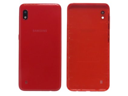 Capac spate Samsung Galaxy A10 (A105F) + sticlă cameră foto - roșu