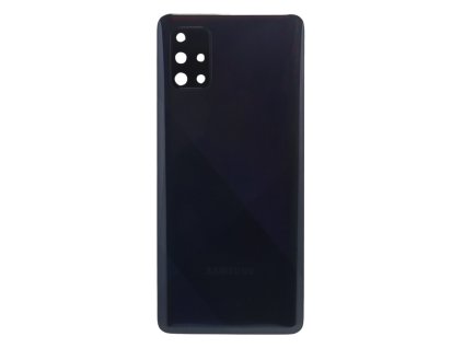 Capac spate Samsung A71 (SM-A715F) + sticlă cameră foto -negru
