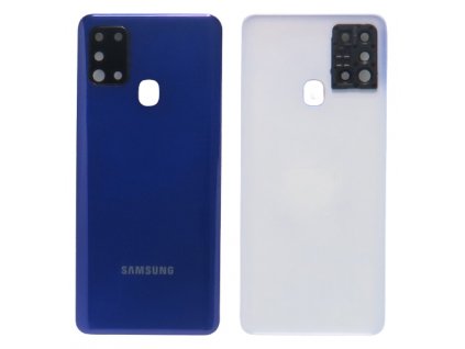 Capac spate Samsung Galaxy A21s (A217F) + sticlă cameră foto - albastru