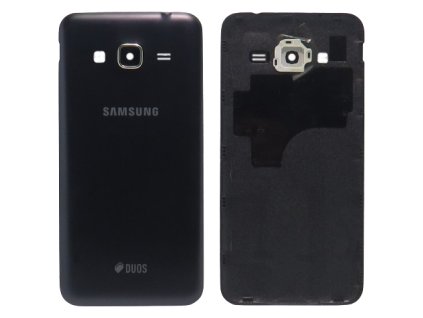 Capac spate Samsung Galaxy J3 2016 (j320) + sticlă cameră foto - negru