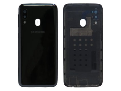 Capac spate Samsung Galaxy A20e (SM-A202F) + sticlă cameră foto -negru