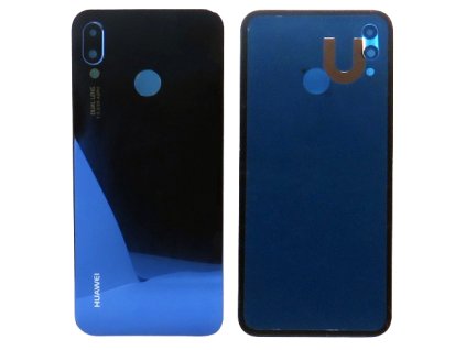 Capac spate Huawei P20 Lite + sticlă cameră foto - albastru