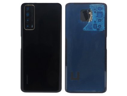 Capac spate Huawei P-Smart 2021 + sticlă cameră foto - negru