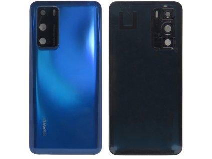 Capac spate Huawei P40 + sticlă cameră foto - albastru