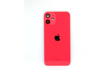 Sticlă spate Iphone 12 mini + sticlă cameră foto - RED