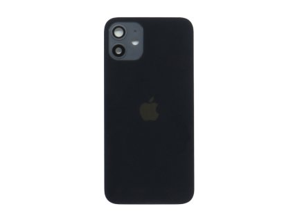 Sticlă spate Iphone 12 + sticlă cameră foto - Black