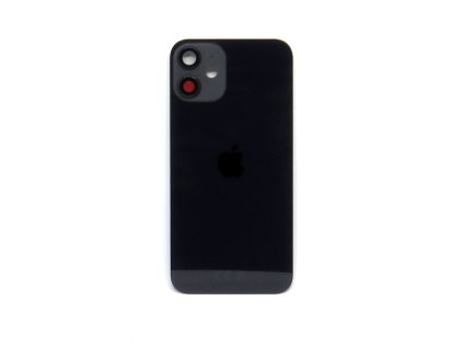 Sticlă spate Iphone 12 mini + sticlă cameră foto - Black
