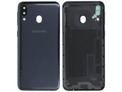 Capac spate Samsung Galaxy M20 (M205F) + sticlă cameră foto -negru
