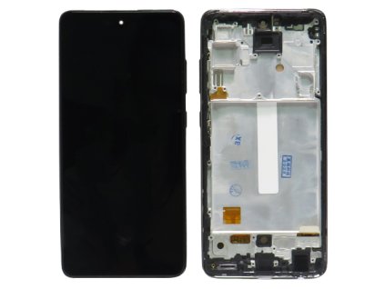 Display SMALL OLED Samsung Galaxy A52 4G (SM-A525F), A52 5G (SM-A526B), A52s 5G (SM-528B) + suprafață tactilă neagră + ramă (Awesome Black)