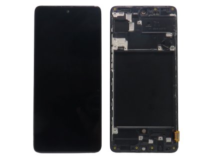 Display LCD Incell de rezervă pentru Samsung Galaxy A71 (SM-A715F) + touchpad negru + Cadru