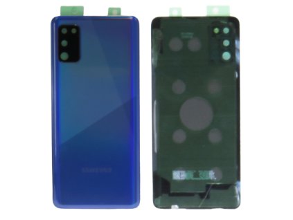 Capac spate Samsung Galaxy A41 (SM-A415F) + sticlă cameră foto - albastru (Prism Crush Blue)