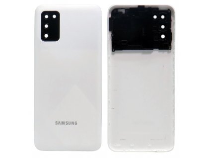 Capac spate Samsung Galaxy A02s (SM-A025G) + sticlă cameră foto - alb (White)