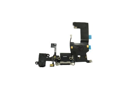 Apple iPhone 5 - Conector de încărcare + microfon + cablu flexibil - negru