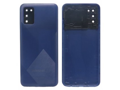 Capac spate Samsung Galaxy A02s (SM-A025G) + sticlă cameră foto - albastru (Blue)