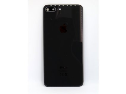 Sticlă spate Iphone 8 Plus + sticlă cameră foto - negru (Space grey)
