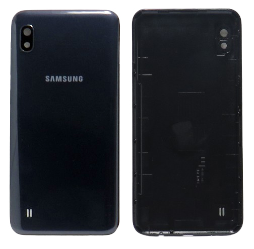 Capac spate Samsung Galaxy A10 (A105F) + sticlă cameră foto - negru