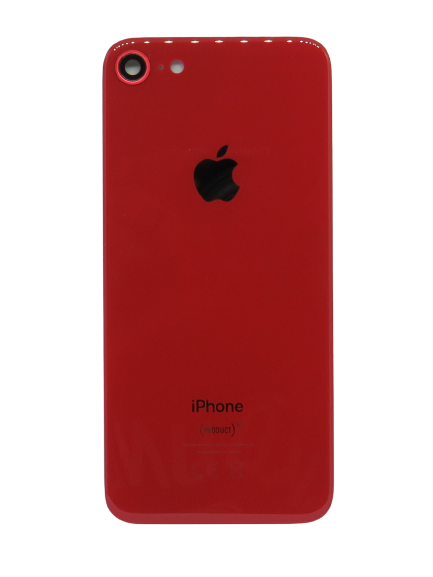 Apple Back Glass for iPhone 8 + Camera Glass - Red (RED)