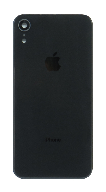 Apple Sticlă spate Iphone XR + sticlă cameră foto - negru