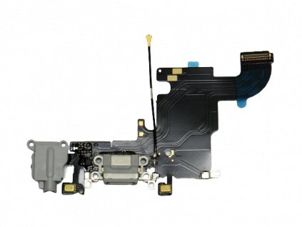 Apple iPhone 6s - Nabíjací Konektor + Jack Konektor + Mikrofón + Flex Kábel - farba sivá
