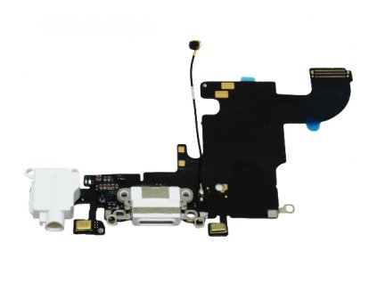 Apple iPhone 6s - Nabíjací Konektor + Jack Konektor + Mikrofón + Flex Kábel - farba biela