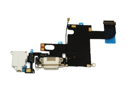 Apple iPhone 6 - Nabíjací Konektor + Jack Konektor + Mikrofón + Flex Kábel - farba biela
