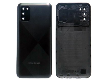 Samsung Galaxy A02s (SM-A025G) zadný kryt + kryt fotoaparátu, farba čierna (Black)