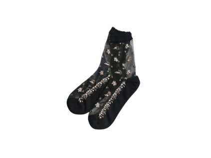 Priehladne ponozky cierne