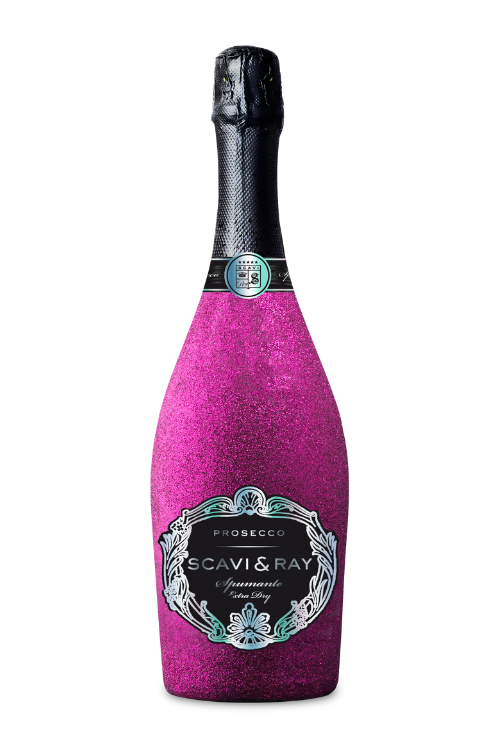 SCAVI & RAY Prosecco Spumante Glitter fľaša ružová 0,75L (SR012)