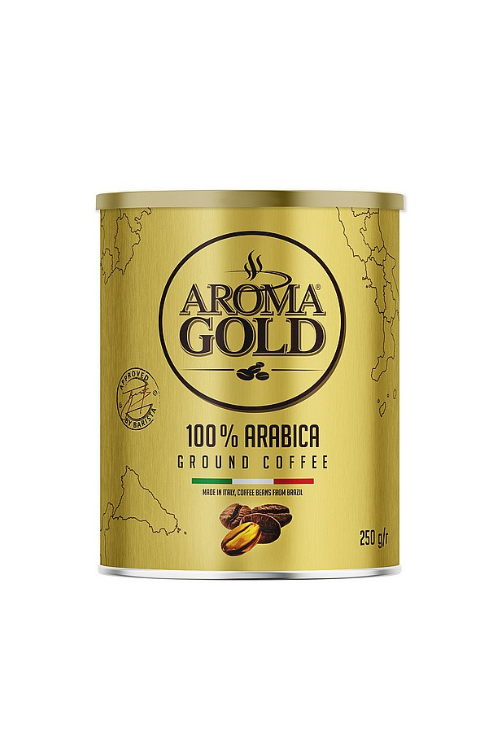 Aroma Gold 100% Arabica plech mletá 250g (5725)