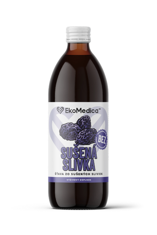 Šťava sušená slivka 100% ekomedica 0,5l