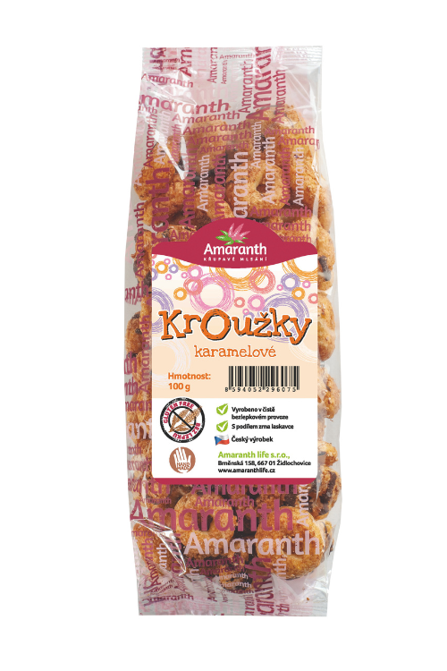 Amaranth kružky karamelove 50g