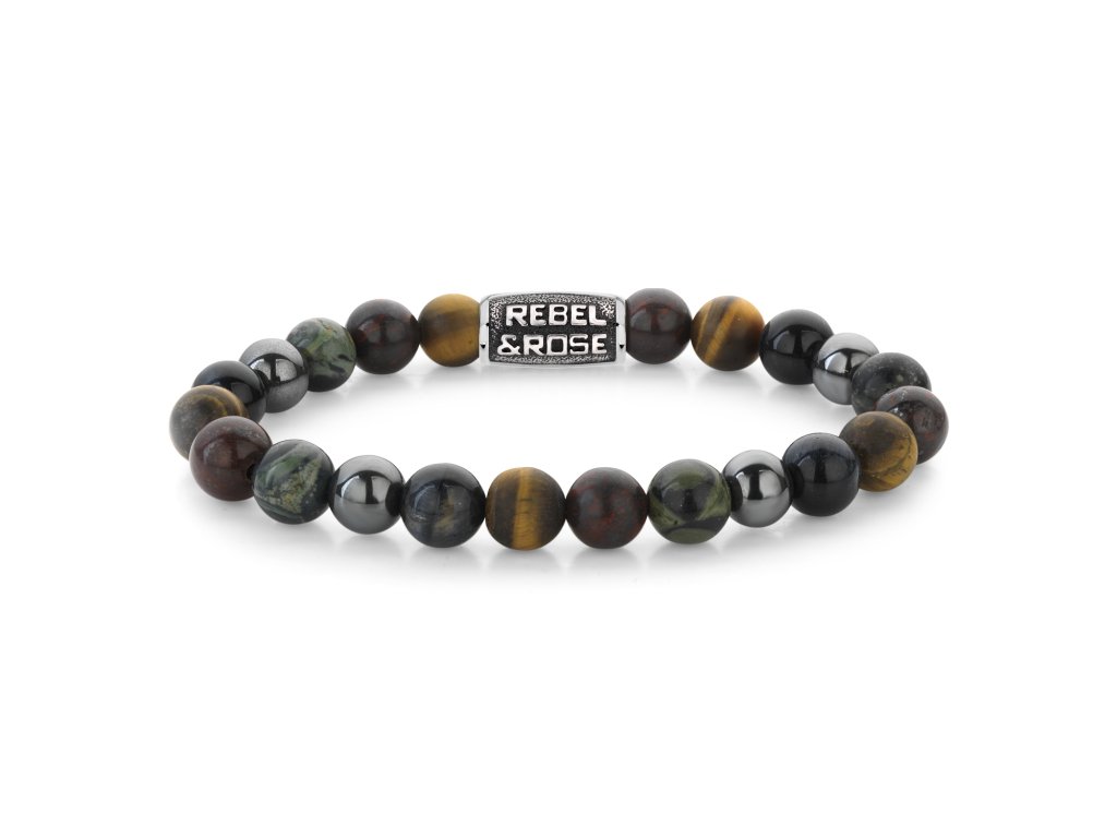 Rebel & Rose men's bracelet Stormy Weather Vintage 8mm RR-80106-VL