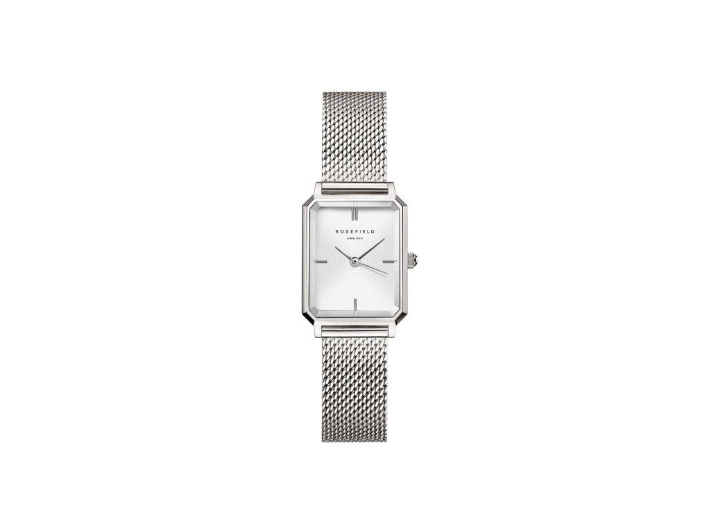 Rosefield Octagon XS Mesh Silver dámské hodinky OWSMS-O74